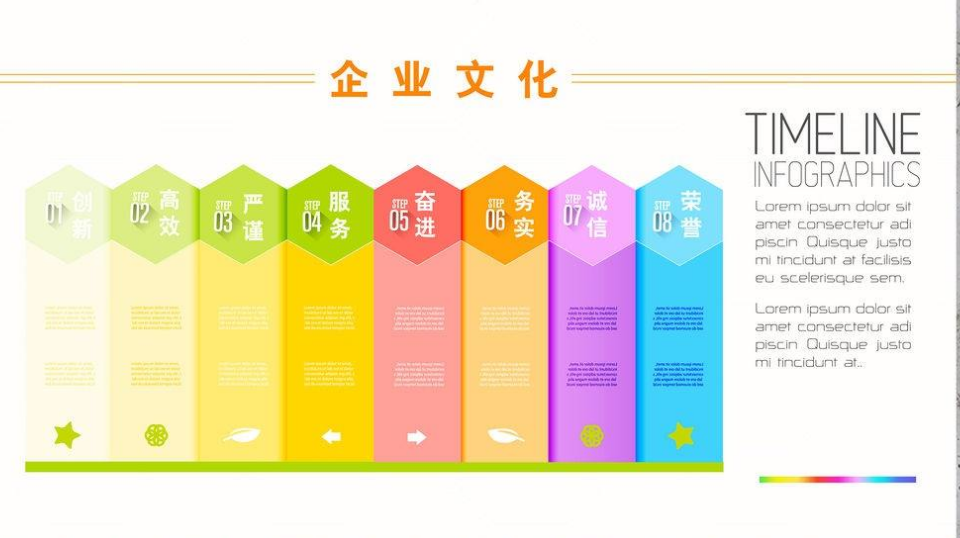 大氣藍色企業文化墻辦公室文化墻設計圖