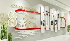 企業(yè)素雅風文化墻效果圖