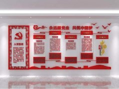 社區基層黨建文化墻制作效果圖