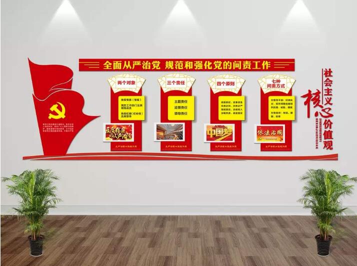 微立體黨員風采文化墻制作效果圖