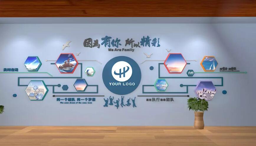 企業展廳照片墻制作效果圖