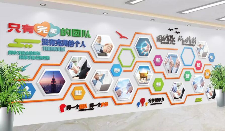 企業展廳照片墻制作效果圖