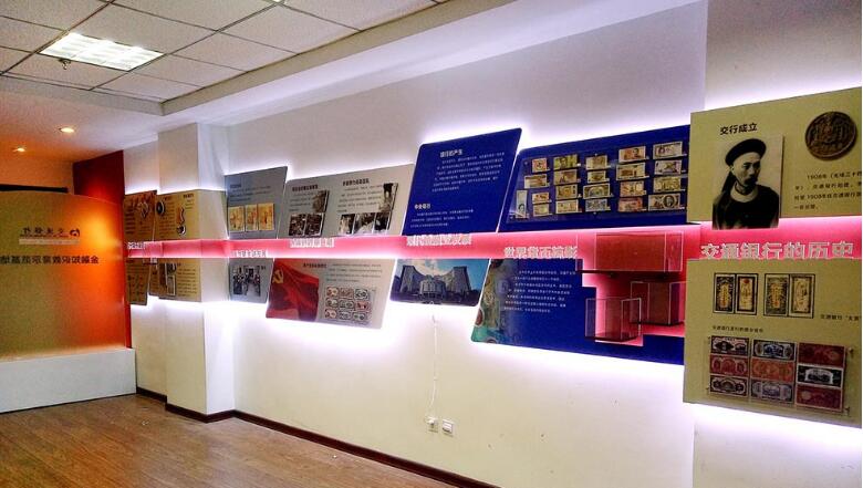 銀行展廳文化墻制作效果圖