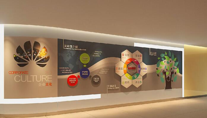 品牌公司文化墻制作效果圖